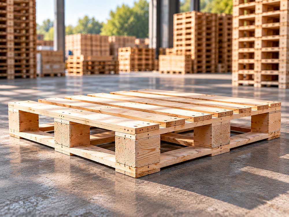 Palette 4 entrées en bois Europe Bois