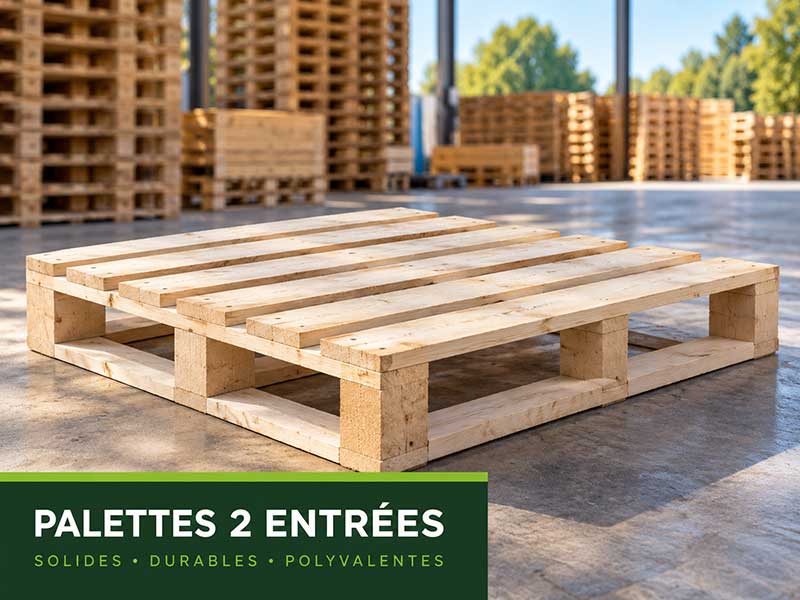 Palette bois 2 entrées à 7 lames - Europe Bois